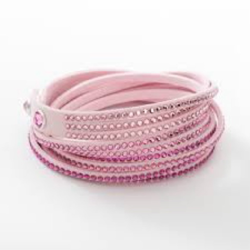 Touchstone Crystal pink wrap bracelet
